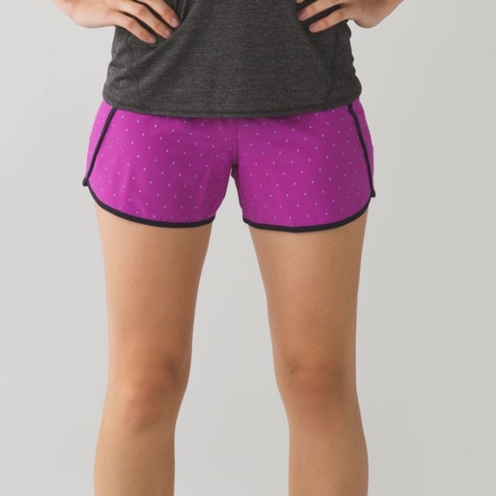 RARE Lulu Run Times Short (Reflective) Night Fall Ultra Violet Silver/Naval Blue - Picture 2 of 9